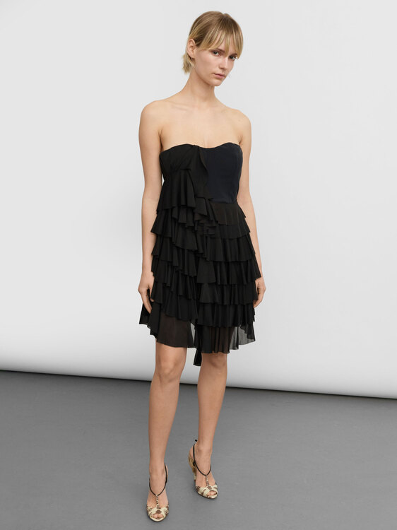 Acne Ruffled Corset Dress 