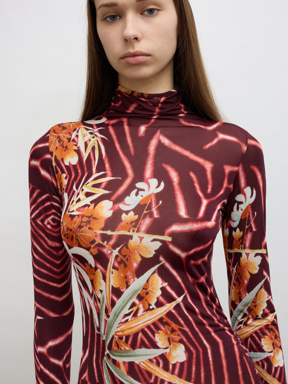 Kenzo Floral Print Turtleneck 