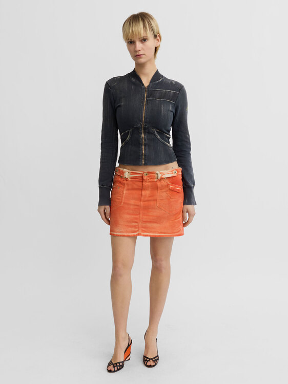 Diesel Bleached Zip-Up Cardigan 