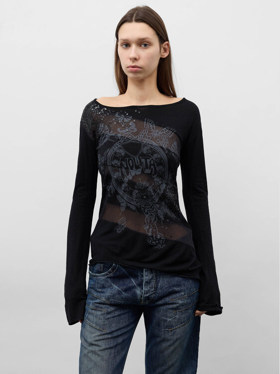 Nolita Sequin Logo Blouse 