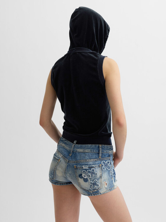 Miss Sixty Velvet Hooded Vest 