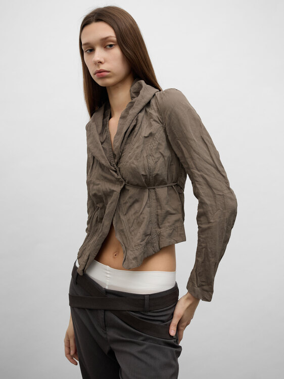 Cop Copine Wrinkled Effect Cardigan 