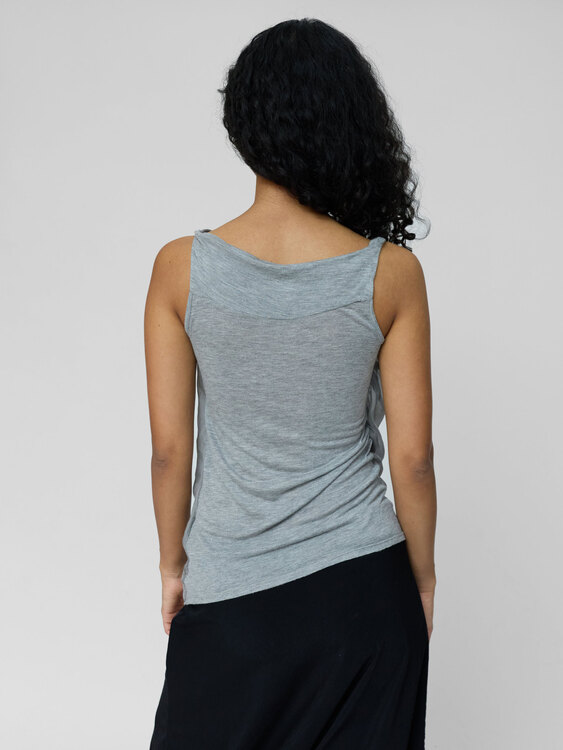Grey Draped Vest 