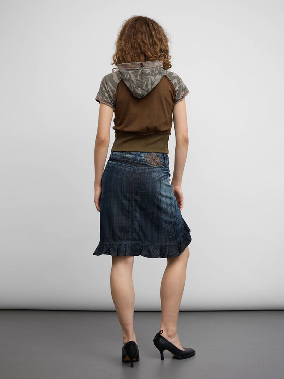 Miss Sixty Denim Midi Skirt 