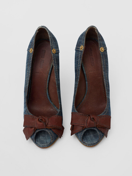 Miu Miu Denim Wedges 