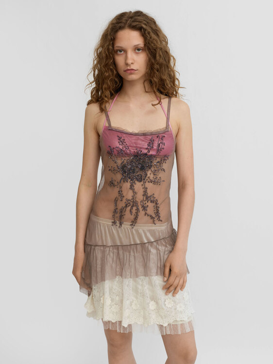Lilac Embellished Camisole Top 