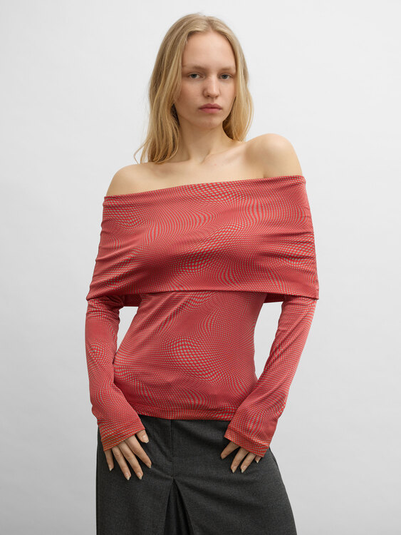 Extē Moiré Pattern Top 