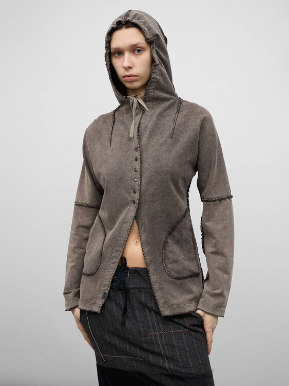 Cop Copine Acid Wash Hoodie 