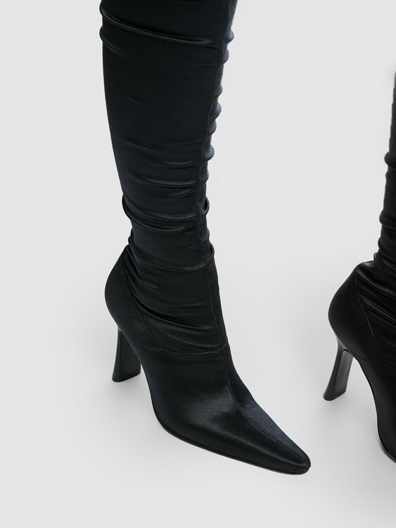 Plein Sud Satin Heeled Boots 