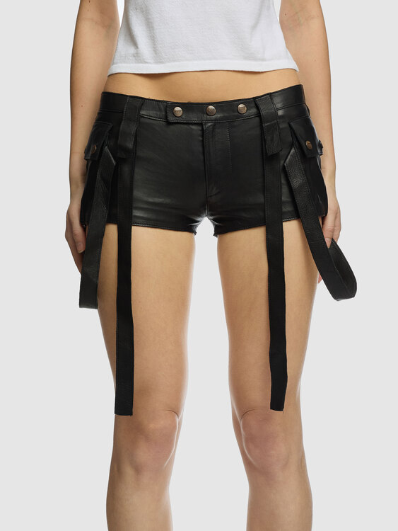 Exte Leather Shorts 