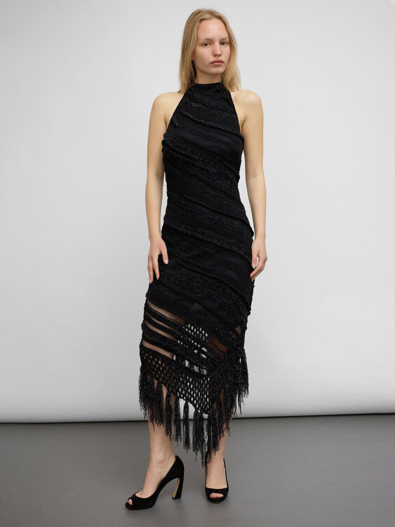Roberto Cavalli Knitted Halter Dress 