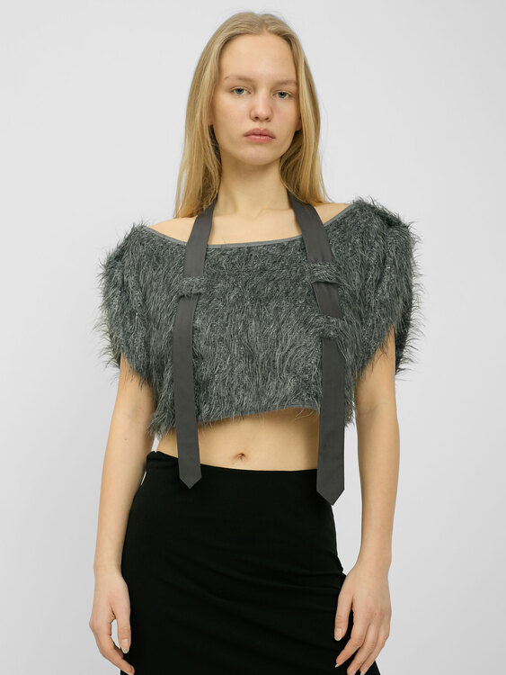 Cop Copine Fuzzy Crop Top 