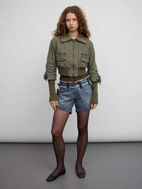 Khaki Green Bomber Jacket 