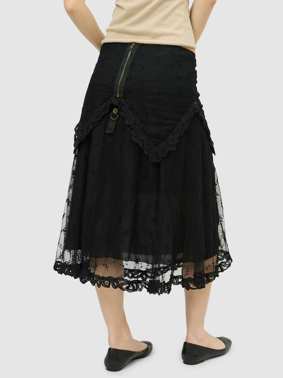 Stefanel Lace Midi Skirt 