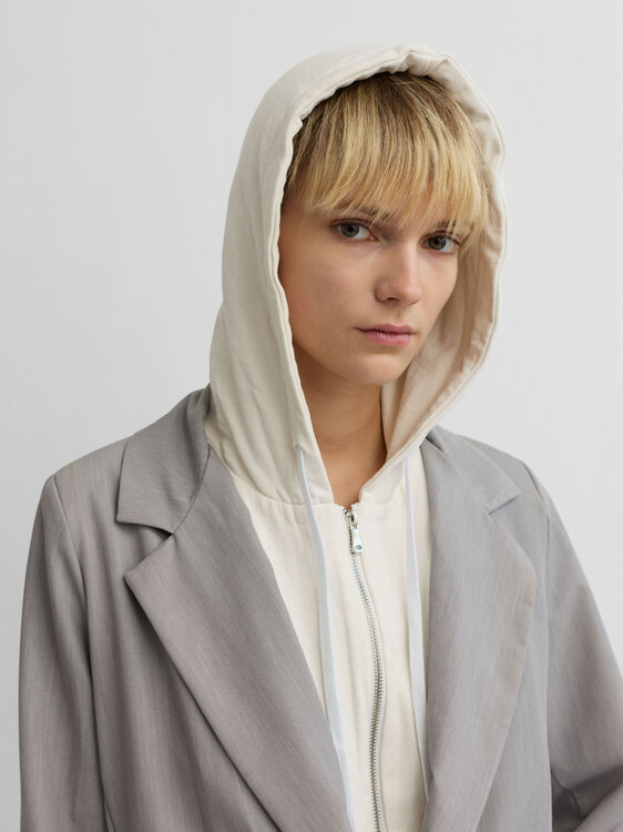 Integrated Hoodie Blazer 