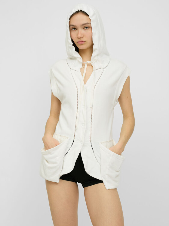Michiko Koshino Hooded Vest 
