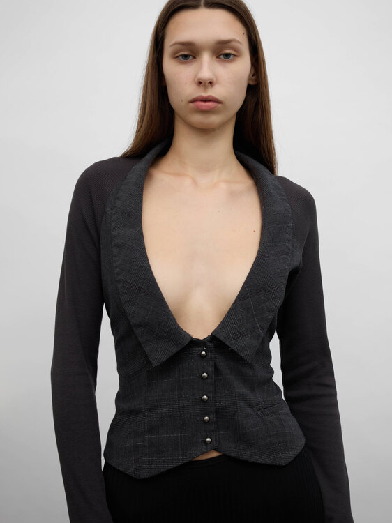 Cop Copine Lace-up Blazer 