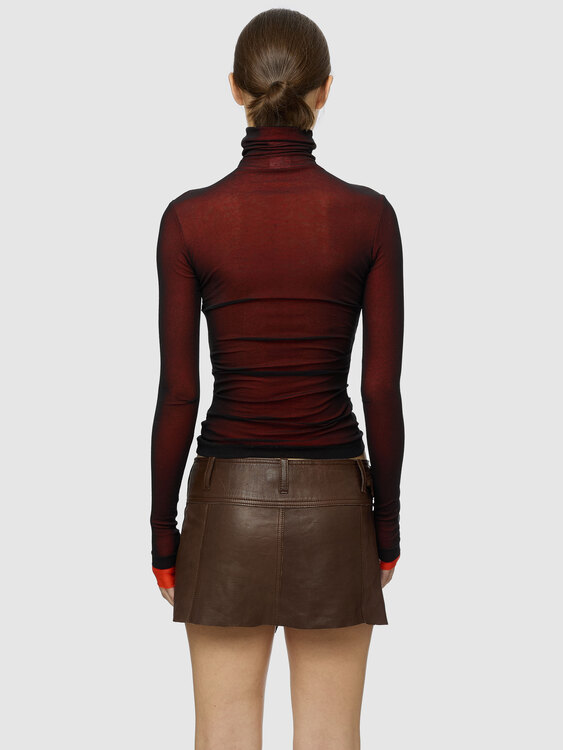 Diesel Wrap Leather Skirt 