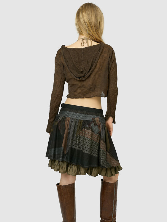 Patchwork Midi Skirt 