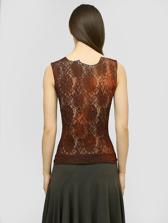 Plein Sud Asymmetrical Lace Top 