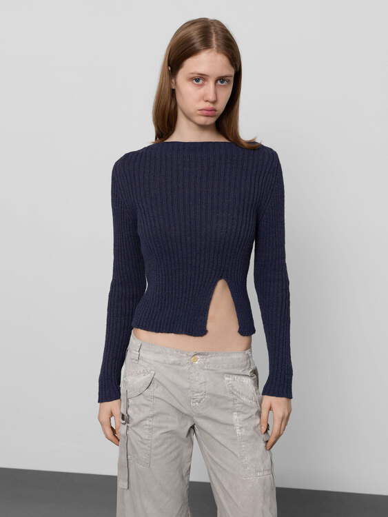 Sarah Pacini Ribbed-Knit Jumper 