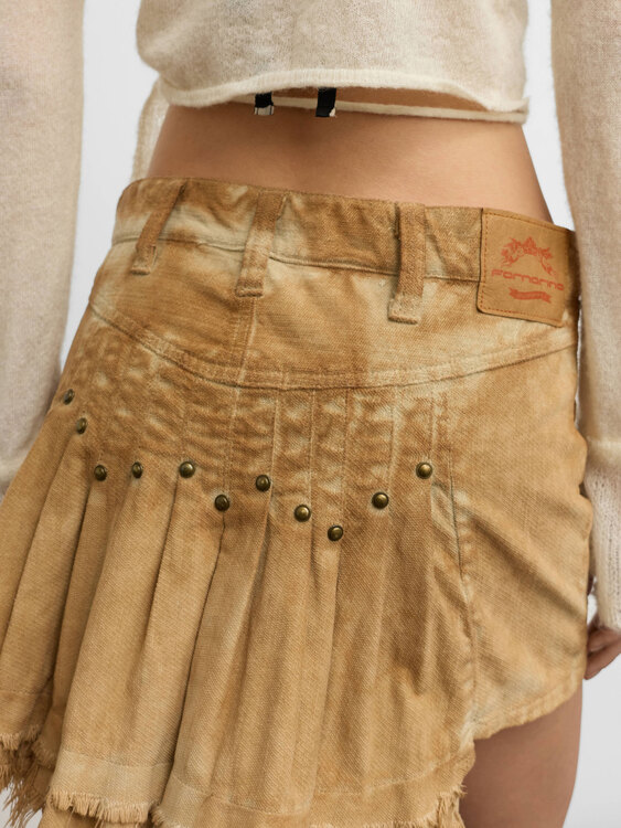 Fornarina Distressed Mini Skirt 