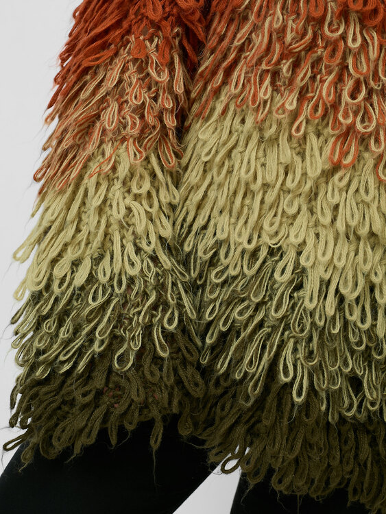 Multicolour Knitted Fuzzy Jumper 