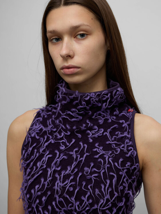 Miss Sixty Purple Fuzzy Top 