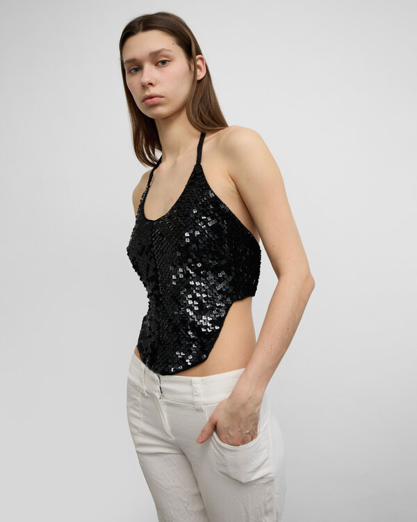 Plein Sud Sequin Halter Top 