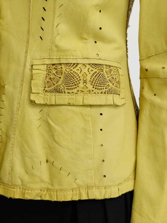 Lime Green Leather Jacket 