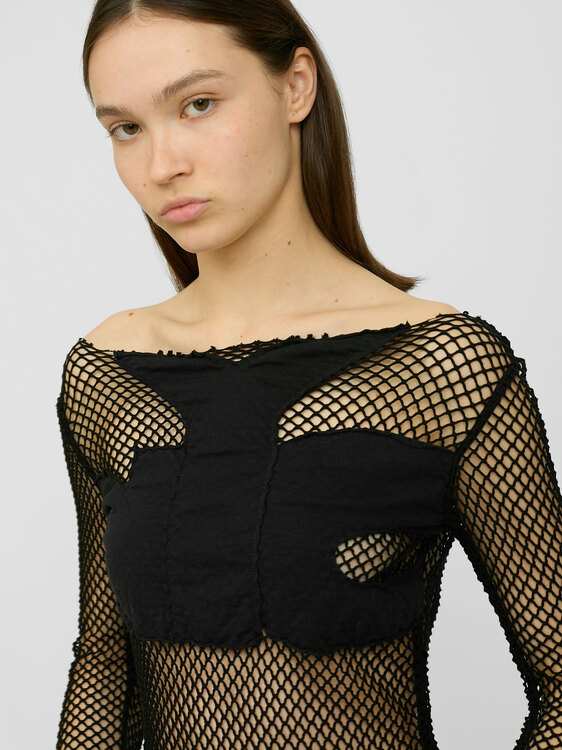 Nolita NYC Fishnet Long-Sleeve Top 