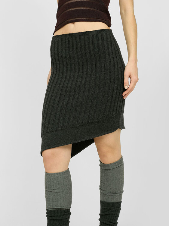 Marc Cain Grey Wool Skirt 