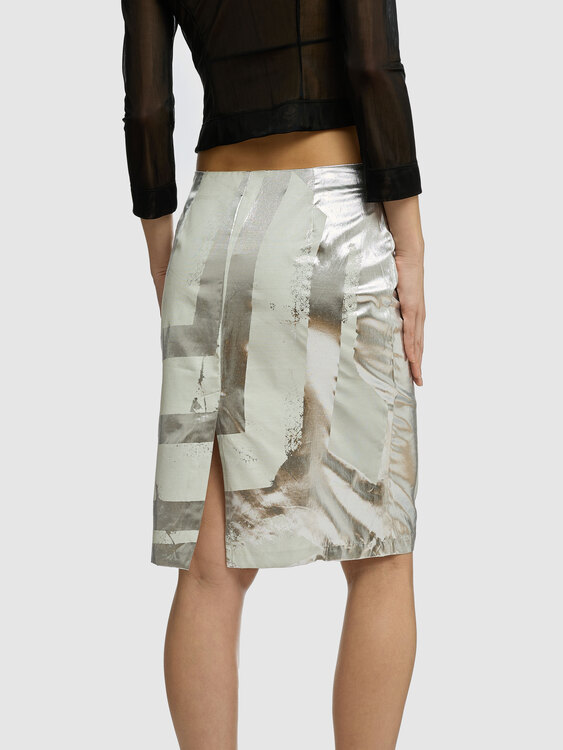 E-Play Silver Midi Skirt 