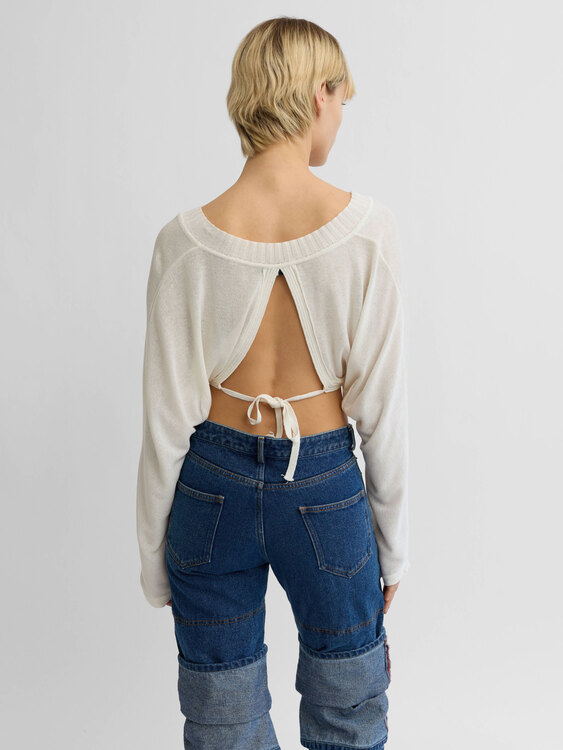 Knitted Cropped Cardigan 