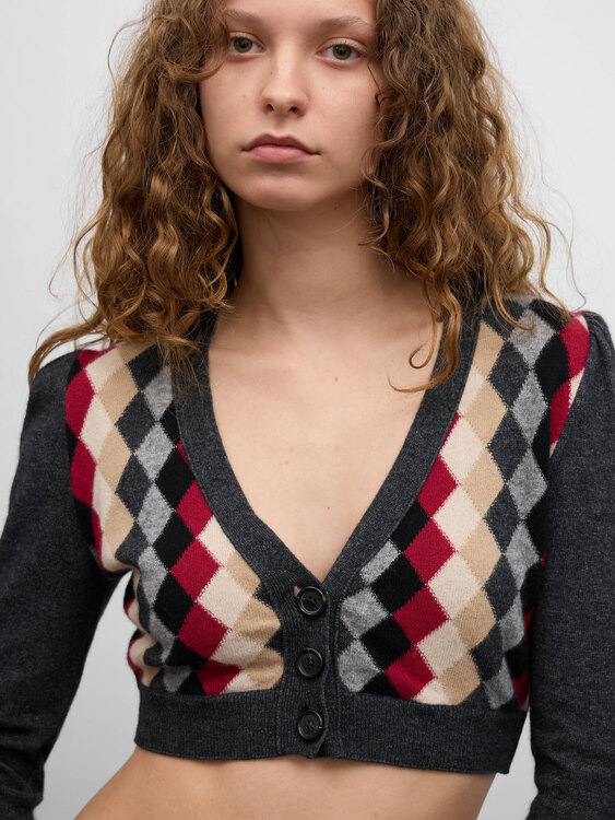 Moschino Argyle Cardigan 