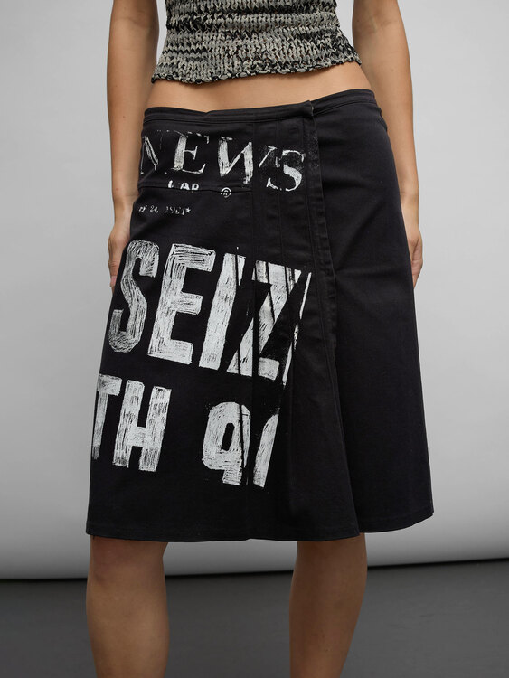 Cultura Wraparound Midi Skirt 