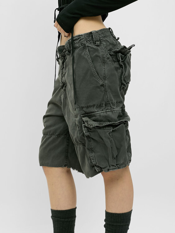 Grey Cargo Shorts 
