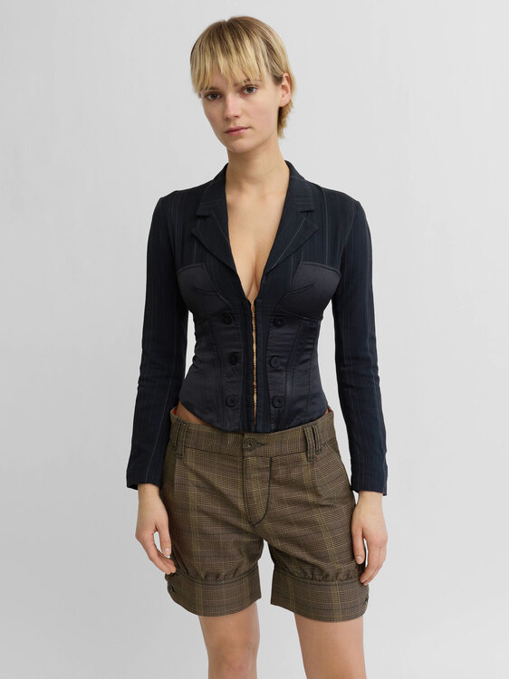 Black Deconstructed Blazer 