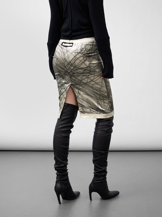 E-Play Stretchy Satin Midi Skirt 