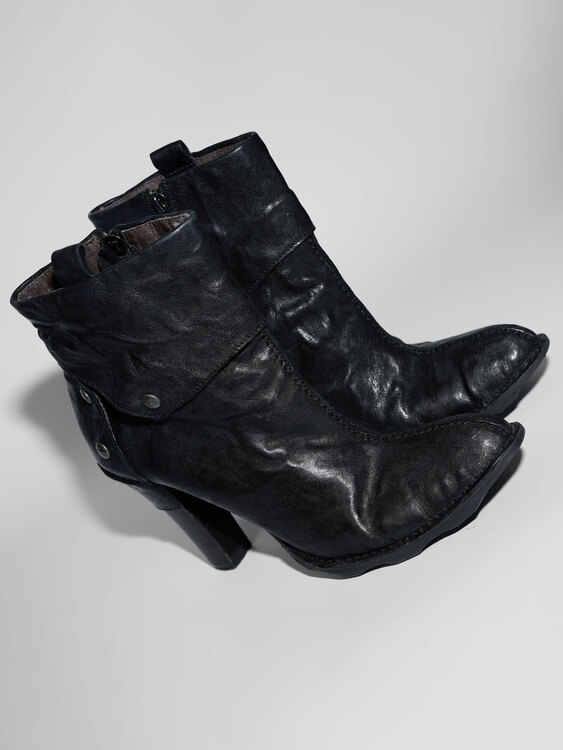 Diesel Black Leather Boots 