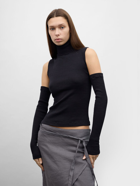 Plein Sud Detached Sleeves Turtleneck 