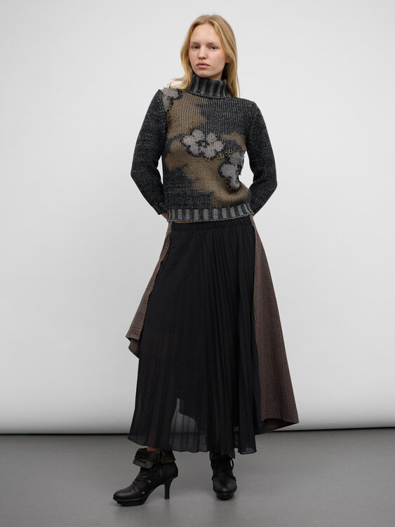 Asymmetrical Twill Skirt 