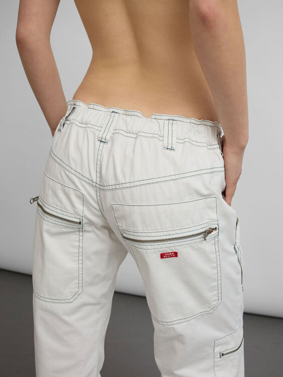Miss Sixty White Cargo Pants 