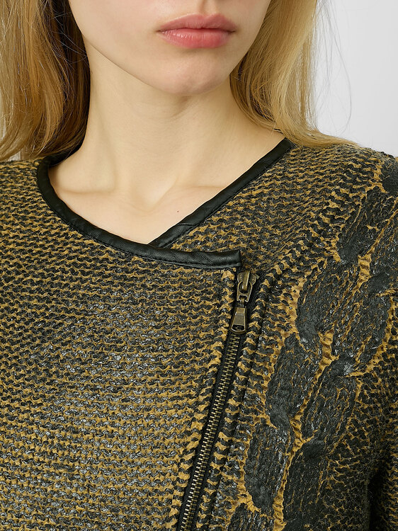 Knitted Coated Effect Cardigan 