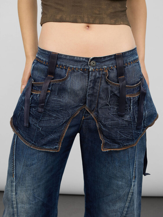 Girbaud Apron Denim Trousers 