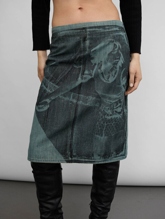 E-Play Denim Midi Skirt 