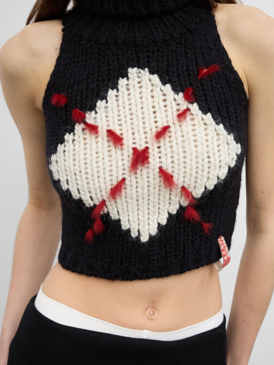 Miss Sixty Argyle Vest 