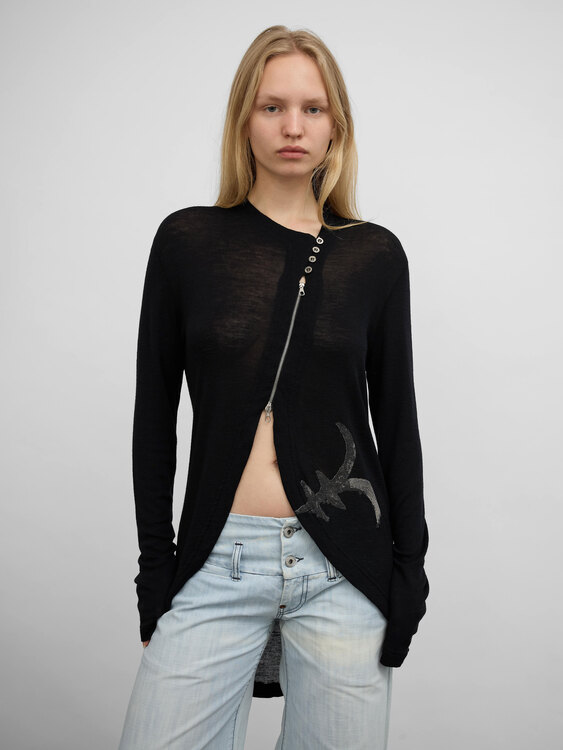 Michiko Koshino Asymmetrical Cardigan 