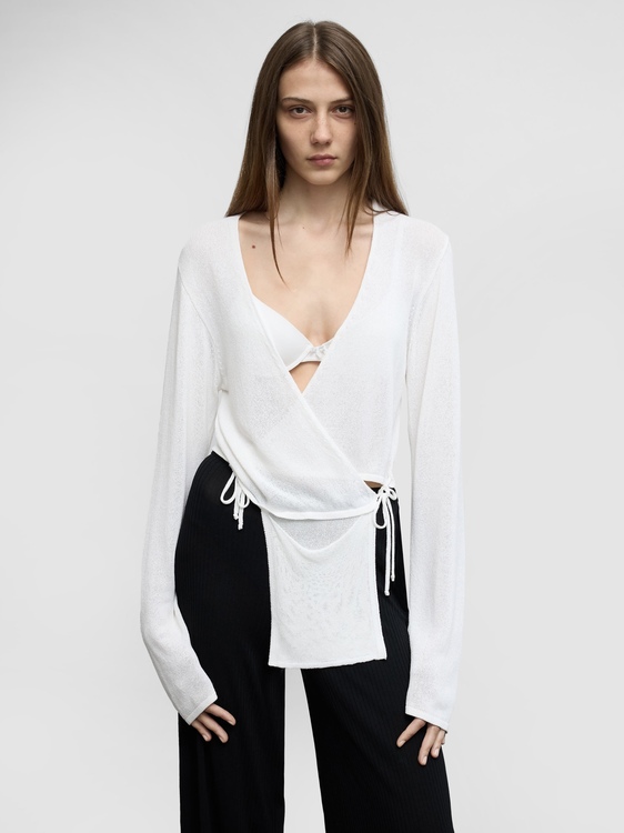 Sarah Pacini White Cardigan 