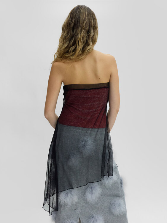 Pinko Sparkly Bandeau Top 